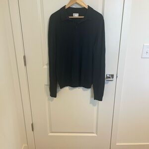 Frank & Oak Black Polo Shirt